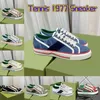 Luxurys Tennis 1977 Sneaker tela Designer casual tessuto di lino ebano Cotone nero Motivo de poule Rosso Denim top donna sneakers