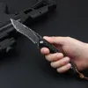 Легко переносить выживание складное складное нож деревянное ручка Damascus Наружное оборудование тактическое кемпинг EDC Инструмент выживания острые карманные ножи