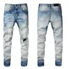 Heren jeans ontwerper Skinny Black Rip Letter Angel Print Rock Denim Slim Fit verf Splatter voor manbroek Borduurfietser Fietser Rechte hiphop met gat lang