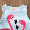 Zestawy odzieży CitgeeSummer Flamingo Kid Dziewczyna One Piece Bikini kąpiel kąpiel strojów kąpiel