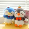 Cartoon cute bow tie penguin baby doll plush toy large penguin dolls pillow gift