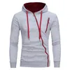 Hoodies Män Höst Casual Långärmad Hoodie Sweatshirts Slim Zipper Hoody Sweatshirt Hooded Streetwear 220325