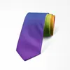 Men Fashion Colorful Tie Rainbow Stripesr Holiday Festival 3d Printed Cravate Mens Party Casual Wedding Shirt Neckties