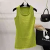 Casual Dresses designer 22 new summer chain solid slim sleeveless knitted dress 3TJQ