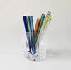 10x150mm Återanvändbart Eco Glass Drinking Straws Clear Colved Straight Milk Cocktail Juice Straw SN6630