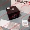Fit Omega moonswatch оригинальная коробка роскошный дизайнер Коробки для часов Чехлы Бумажные пакеты сертификат Оригинальные коробки для женских мужских часов Gi314Z