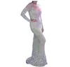 2022Sexy White Long Woman Evening Dress Gown 2022 Sequins Robe De Soir Parties Plus Size Bride Dress Prom Party Gowns