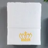 AHSNME White Crown Face Custom 100% Cotton Bath el SPA Nail Salon Barber Free Custom DIY Name Message Towel 220616