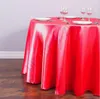 22 Colors Hotel Tablecloth 145*145CM Solid Round Satin Table Cloth Cover For Christmas Wedding Party Restaurant Banquet Decor PRO232