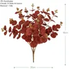 장식용 꽃 화환 Zerolife 4 Hends 16 포크 인공 식물 유칼립투스 돈 잎 홈 웨딩 장식 꽃꽂이 포지덕