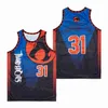 Man Film Liefde en Basketbal Movie Quincy McCall Jersey 22 Camo 2000 Alle gestikte team Kleur Blauw Hip Hop Ademend Hiphop voor Sportfans Pure Cotton Hiphop Top