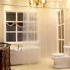 Cortina de chuveiro de banheiro 3D de banheiro à prova d'água, cortina de banheiro transparente com ganchos espessos de banho de banho largo largo 220517