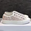 Designer Buty Kobiety Tkanina Floral Sneaker Technical Haft Niski Cut Buty Mesh Walking Buty Płótno Casual Trener Z Box NO8