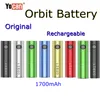 Bateria de órbita Yocan autêntica 1700mAh VV recarregável Battery Stick Vape Pen 6 Cores para o tanque de xícara de cera de vaporizador de bobina de quartzo