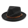 ヴィンテージソフトウール男性のためのフェドーラの帽子秋冬の湾曲したブリムトリルビージャズハット紳士パーティードレスキャップ