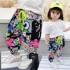 Pantaloni per bambini ragazze estate zanzara donna cotone ragazzi casual online celebrità graffiti bambini coagulo 220614