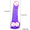 NXY Dildos Transparent Crystal Color Imitation Penis Adult Products Anal Plug False Female Masturbator Fun 220601