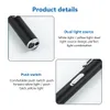 USB 충전식 토치 스테인리스 스틸 2 모드 LED 손전등 클립 펜 미니 라이트 휴대용 램프 검사 치과 의사 캠핑 간호