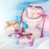 Creativo romantico stile marmorizzato Scatole di caramelle Bomboniere e scatole regalo rosa Articoli per feste Baby Shower Paper Sweet Chocol 220427