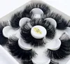 Falska ögonfransar 5pairs 25mm 3d mink fransar bulk faux med anpassad låda wispy naturligt paket korta grossist ögonfransar harv2222