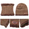 Baskar barn satte stickad vinter varm pekskärm handskar nack varmare hatt halsduk och mössa hatberets