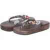 Whoholl Geta Man Women Home Slippers Мужчины засоры японские деревянные шлепанцы, потому что толстые подошвы крытых пар дышащие тапочки J220716