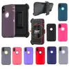 حالات iPhone 11 12 13 Pro Max XS XR 7 8 Plus Defender Cases Hybrid Robot Robot Rockproof 3in1 مع مقطع