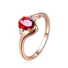 Pigeon Blood Red Barklyite stones Ring Female Open Mouth European and American Entry Diamond Ring Wholesale Factory Price