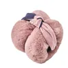 Berets Fashion Winter Women Outdoor Earmuff Bowknot Foldable Cover Earphones Thick Plush Ear Warm Fluffy Fur Patchwork Headphone GirlsBerets