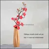 Wintersweet Magnolia Sztuczny Zestaw Fake Salon Home Decoration Dining Bukiet Herbata Stół Wysuszony Kwiat Drop Dostawa 2021 Dekoracyjne Flo