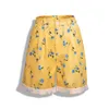 Charming trend shorts byxor flickor hög midja tryckta shorts pockets vik mode vintage byxor sommar korta byxor kvinnor 210702