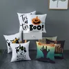 Kudde / dekorativ kudde 2022 Produkt Halloween Case Pumpkin Letter Peach Skin Cushion Cover Home