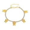 Papillon cristal bracelets de cheville femmes brillant cheville Bracelets papillons Bracelet strass pied et main chaîne bijoux
