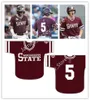 2022 NCAA gestikte Mississippi State Bulldogs Baseball Jersey Elia MacNamee Gunner Halter 44 Ethan Small 3 J.T. Ginn 13 Peyton Plumlee 18 Keegan James Hunter Renfroe