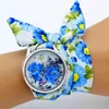 Montres-bracelets Shsby Marque Design Dames Fleur Tissu Montre-Bracelet Mode Femmes Robe Montre Haute Qualité Tissu Doux Filles Bracelet Montre-Bracelet