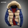 Men Jacket Down Winter Winter Male Casual Capuz Outwears Coatle Fur quente Parka sobrecarregando macho de lã de lã grossa de lã de zíper 201127