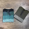 Heren truien gradiënt kleur jumper gebreide heren pullover wollen blend gebreide unisex trui