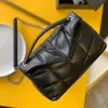 Designer-Tasche Damen Taschen Handtaschen Schultertasche aus schwarzem Kalbsleder, klassische diagonale Streifen, gesteppte Ketten, doppelte Klappe, mittlerer Umhängetasche Heißer Verkauf