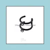 1Pcs Ear Clip Cuff Wrap Earrings Punk Simple For Men Women Nose Ring Clip-On Non-Piercing Jewelry Drop Delivery 2021 Qhib2