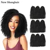 Nouveau shanghair 8 pouces courte passion twist coiffure marlybob crochet cheveux 3 petits paquets bouclés crépus pour les femmes noires 90g / lot bs05q
