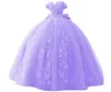 Lace Beaded Quinceanera Dresses Ball Gown Puffy Off Shoulder Prom Dresses 2022 Sweet 15 16 Dress Vestidos De 15 Anos