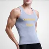 Custom Men Muscle Sleeveless Tank Top Casual Tight Vest Round Neck Sports Fitness Vest Workout Bodybuilding Fitness Running 220607