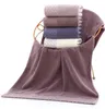 Serviette 70x140cm couleur unie bain 100% coton serviettes de plage pour adultes salle de bain cadeau hommes et femmes haute absorbant serviette