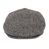 Berets Ivy Cap Herringbone Flat Caps 50% шерстяной твидовый шляпу для такси