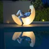 기타 야외 조명 잔디밭 램프 방수 정원 디자이너 네트 레드 수영장 라운지 의자 문 파티 분위기 창조적 인 바닥 램프.