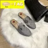 Designer pantoffel met doos luxe sandaal damesschoenen Princetown lederen Horsebit glijbaan muilezel platte pantoffels zwart witte kat tijger stof zomer sandalen strand dia's