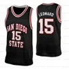 Custom Kawhi Leonard College Retro Classic Basketball Jersey All Ed Red Black Qualquer Nome Número XXS-6XL Qualidade Top