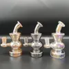 5.9INCH Multicolor Glass Vattenrör 14mm Man Bowl Hookah Recycler Bong Rökning Tobak Dry Herb Beaker Ice Catcher