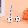 Cute Soccer Ball Football Candles For Birthday Party Kid Supplies Decor Wedding Garden Decoration Party Cake 6 pcs