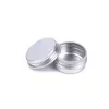 Round Silver Aluminum Cans Metal Tin Storage Bottle Candle Jar Containers with Screw Lids for Cosmetic Lip Balm Cream